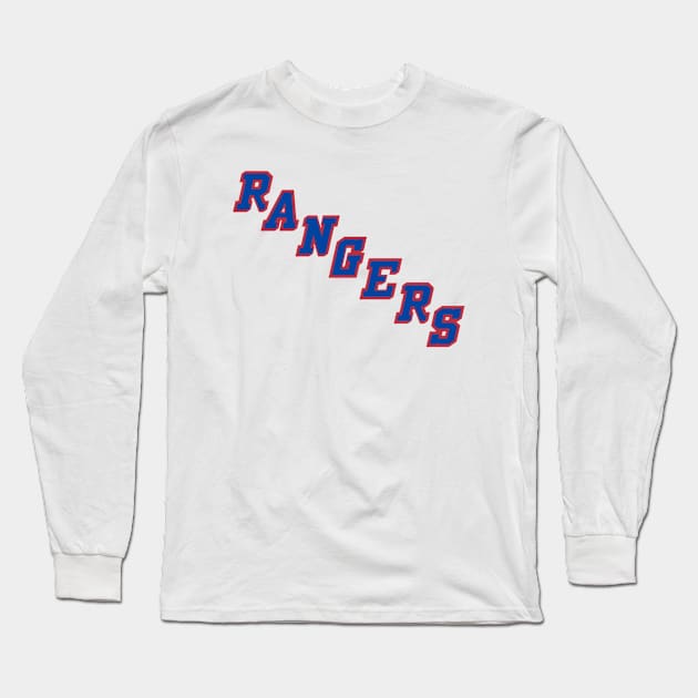 New York Rangers Long Sleeve T-Shirt by Jedistudios 